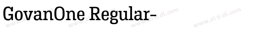 GovanOne Regular字体转换